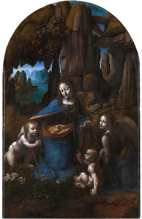 LEONARDO da Vinci Virgin of the Rocks,completed (mk08) oil painting image